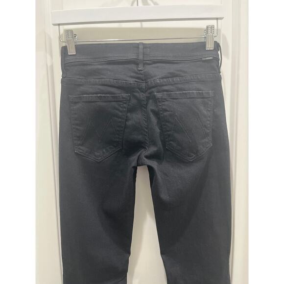 Mother Denim The Cruiser Flare Black Denim Jeans in Not Guilty Sz 26 - Picture 4 of 9